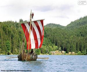 Puzzle Viking κωπηλάτες βάρκα